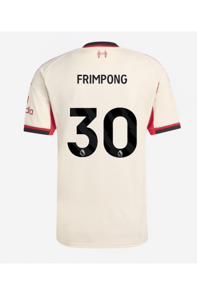 Liverpool Jeremie Frimpong #30 Jalkapallovaatteet Vieraspaita 2025-26 Lyhythihainen Liverpool Jeremie Frimpong #30 Jalkapallovaatteet Vieraspaita 2025-26 Lyhythihainen